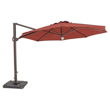 Trueshade Plus 11 5 X Ft Lighted Octagon Aluminum Cantilever Lighted Octagon Aluminum Cantilever Umbrella