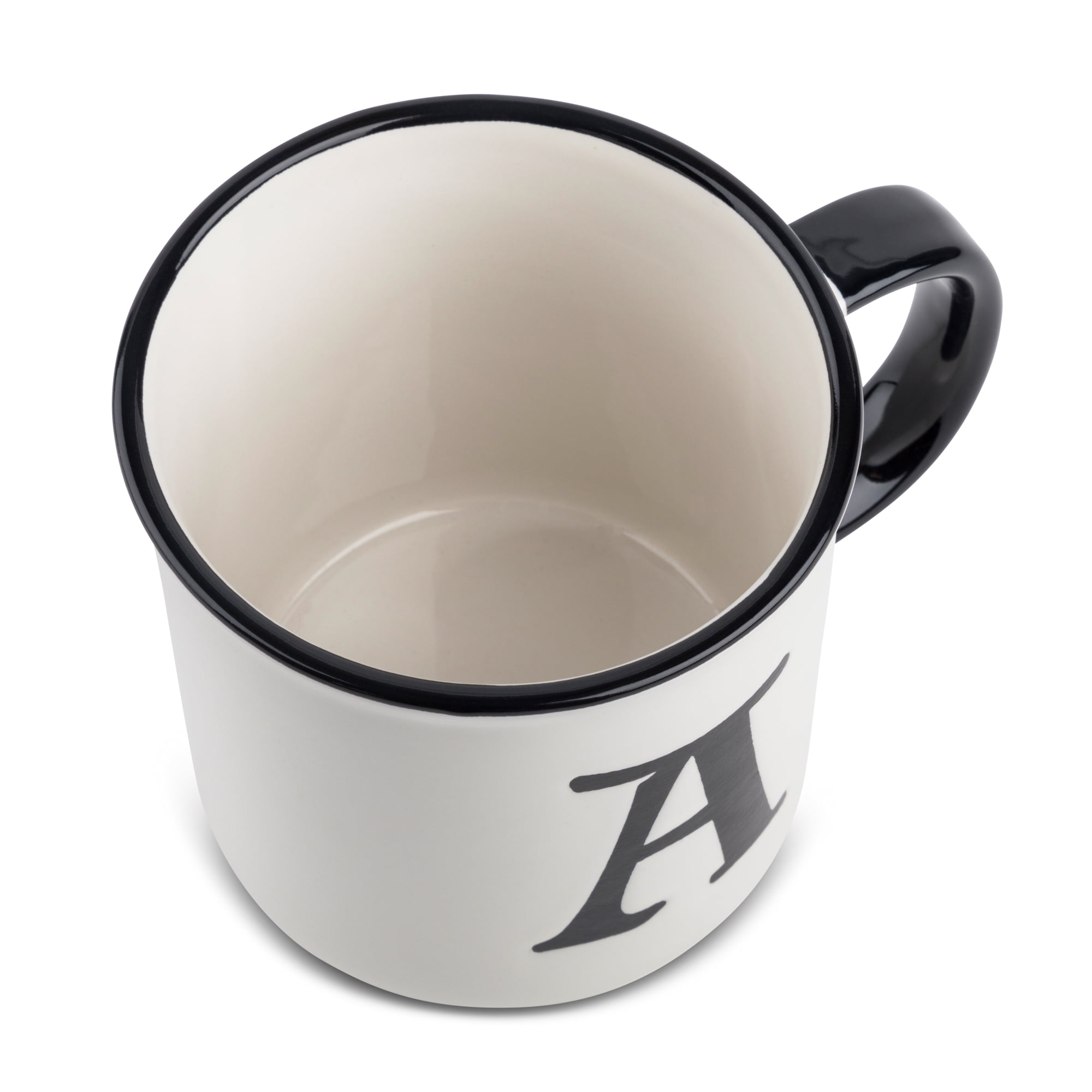 Thyme & Table Monogram B Stoneware Coffee Mug 16oz, White