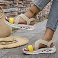 thumbnail image 4 of Willtoo Women's Comfortable Walking Sandals Slingback Lightweight Elastic Ankle Strap Low Wedges Walking Sandals Comfortable Slip On Casual Shoes, 4 of 5