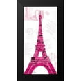 thumbnail image 2 of OnRei 14x24 Black Modern Framed Museum Art Print Titled - Pink Eiffel, 2 of 5