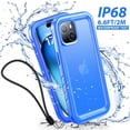 thumbnail image 3 of REJODA-for iPhone 15 Waterproof Case - Compatible with iPhone 15(6.1"), [IP68 Waterproof][Military-Grade Shockproof][Dustproof], 360 Full Body Phone Case Built in Screen & Lens Protector, Blue, 3 of 4