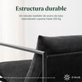 thumbnail image 4 of Silla de Metal Zinus Aidan con Cojines de Memory Foam Color Negro, 4 of 7