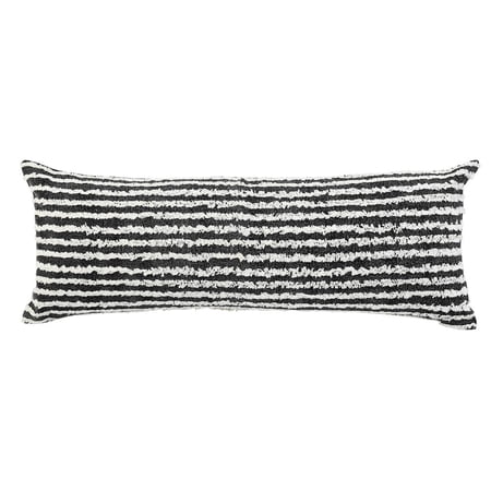 LR Home Black Wispy Ways Lumbar Throw Pillow