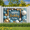 thumbnail image 7 of Colorful Theme Happy Birthday Banner Decorative Design Birthday Party Banner Creative Backdrop Party Decoration for Birthday Celebration Indoor Party Photo Shoot, 7 of 7
