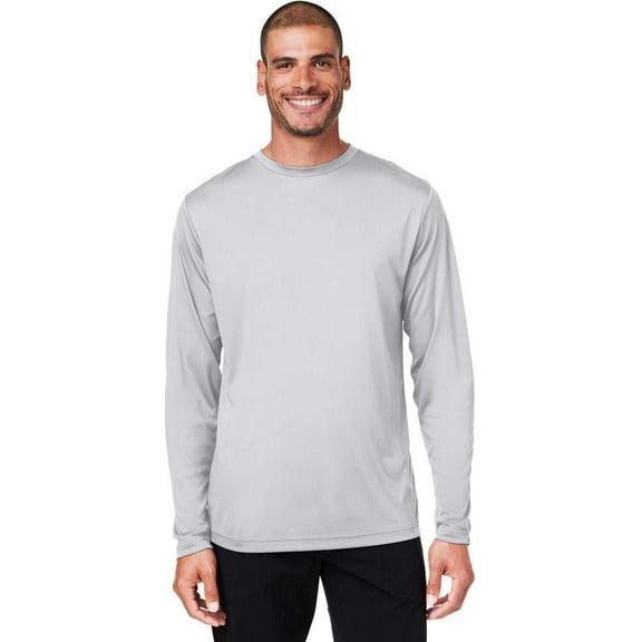 CORE365 CE10L Unisex Capital Long-Sleeve Performance T-Shirt - PLATINUM