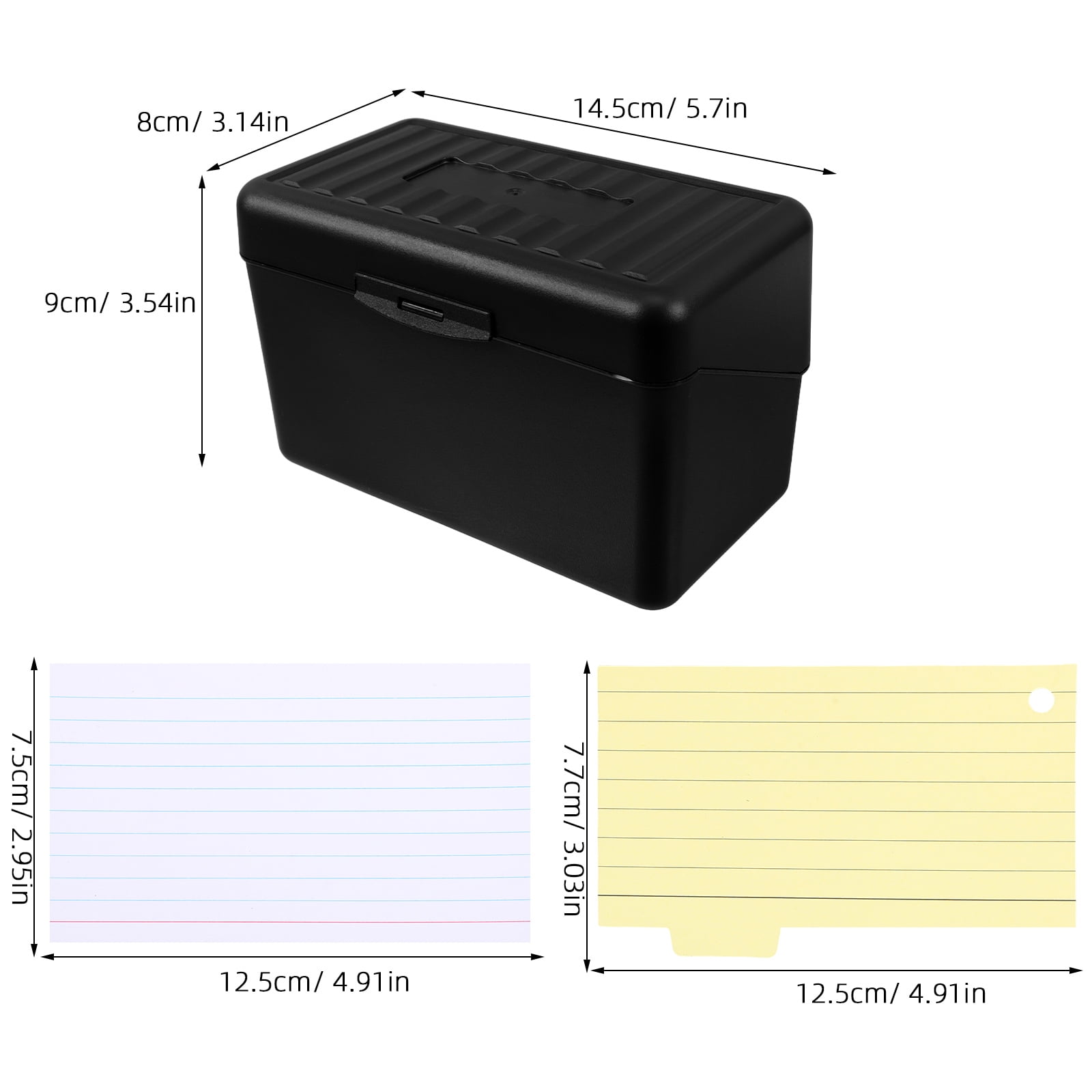 OULII 1 Set Flash Card Holders Plastic Index Card Holders Card Organizer Index Card Box Recipe Card Box Business Card Organizer with Divider for Home Office