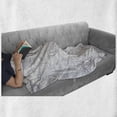 thumbnail image 6 of Marble Print Soft Flannel Fleece Throw Blanket, Granite Surface with Bunch of Fracture Lines and Branches Veins Design, Cozy Plush for Indoor and Outdoor Use, 50" x 70", Pale Grey White, by Ambesonne, 6 of 6