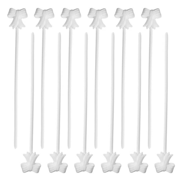 20 varillas de plástico blancas para globos, ideales para decorar bodas, cumpleaños y fiestas.
