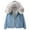 Gray, variant on Clearance LYXSSBYX Jackets for Women Casual Fall Women Warm and Versatile Spliced Lamb Hair Thickened Plush Denim Jacket with A Hat Thickened Plush Collar