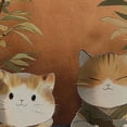 thumbnail image 6 of WYYP Cute Cat Round Tablecloth - Great for Home Kitchen/Parties/Holiday Dinner - 100% Polyester Fiber - Outdoor Fitted - Cute Cat White, 6 of 8