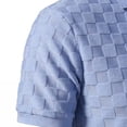 thumbnail image 5 of Qiyinn Men's Solid Color Short Sleeve Turn-Down Collar Casual Business Top T-Shirt, 5 of 6