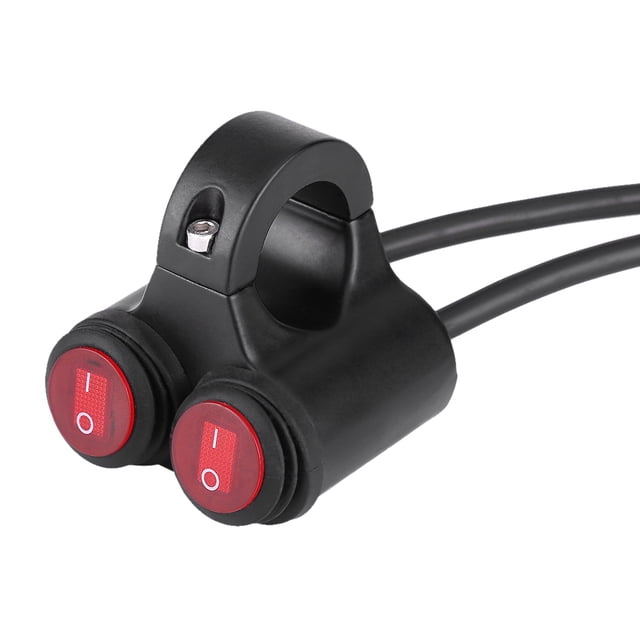 Interruptor de Manillar de la Motocicleta, Luces Antiniebla de Los Faros Delanteros Interruptor del Botón de Control de la Bocina, Universal para Manillares de 7/8 "22 mm