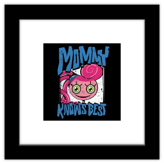 Gallery Pops Poppy Playtime - Mommy Knows Best Wall Art, Black Framed Version, 12" x 12"