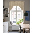thumbnail image 4 of Brown Farmhouse Swag Valances for Windows, Small Curtains Drapes, Vintage Country Monochrome Textured Kitchen Window Curtains Over Sink Window Treatment Valance for Bedroom/Bathroom 56"x36", 4 of 5