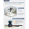 thumbnail image 3 of Ventilador de Techo Fanbulous 42" Montaje Empotrado Negro con Control Remoto y 6 Velocidades, 3 of 8