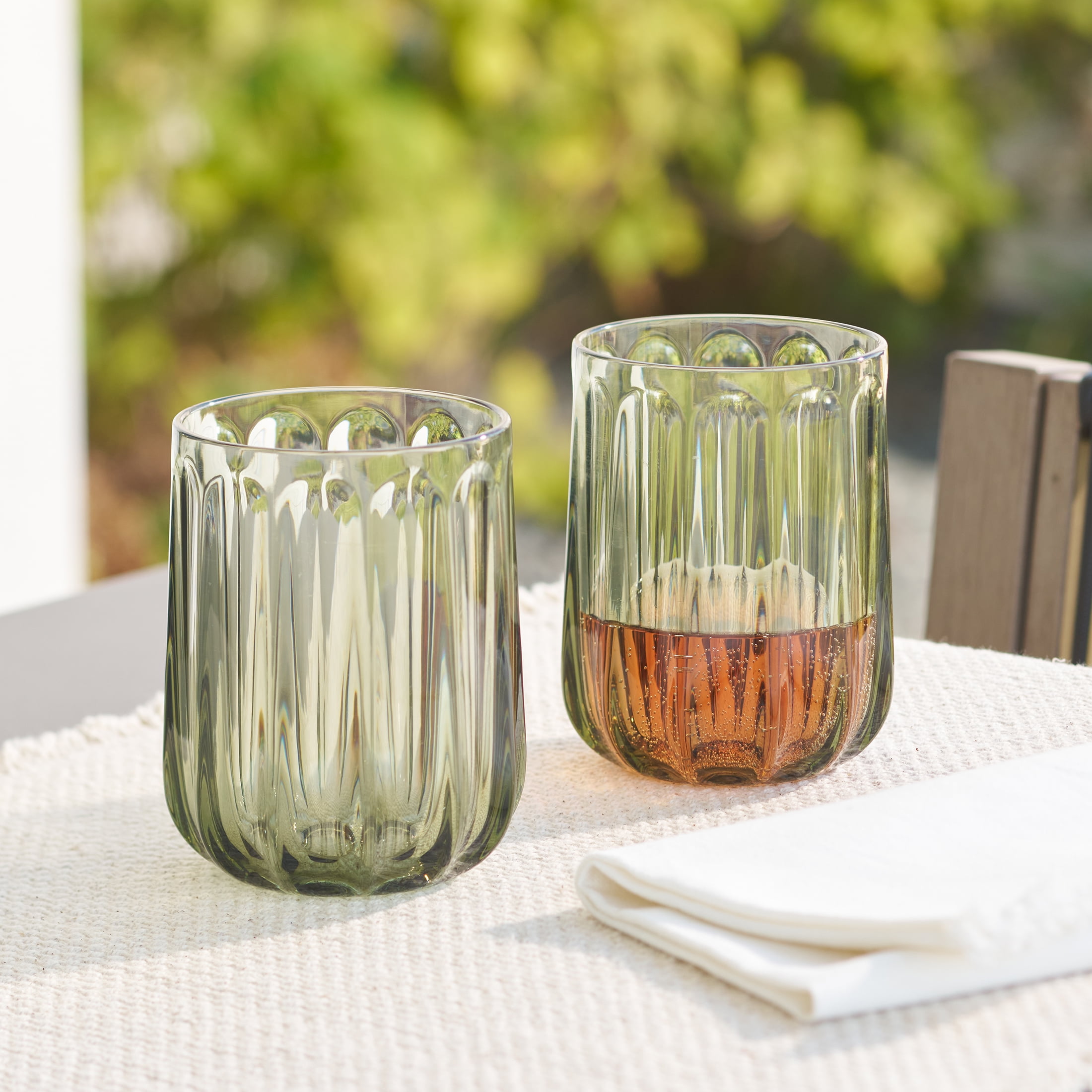 Better Homes & Gardens 15-Ounce Tritan Plastic Stemless Wine Glass, Green