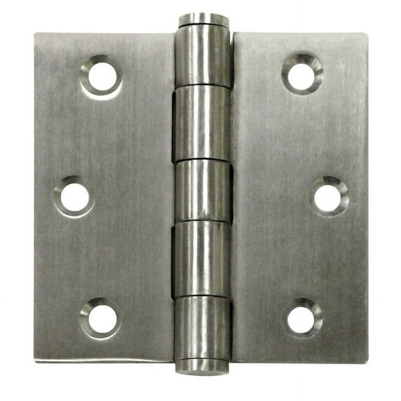 Deltana SS35U32D 3-1/2" x 3-1/2" Square Hinge; Satin Stainless Steel Finish