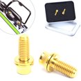 thumbnail image 1 of 2PCS M5*12mm Titanium Alloy Bolts for Bike Bottle Cage Cycling Bike Water Bottle Holder Cone Screw with Washer, 1 of 9