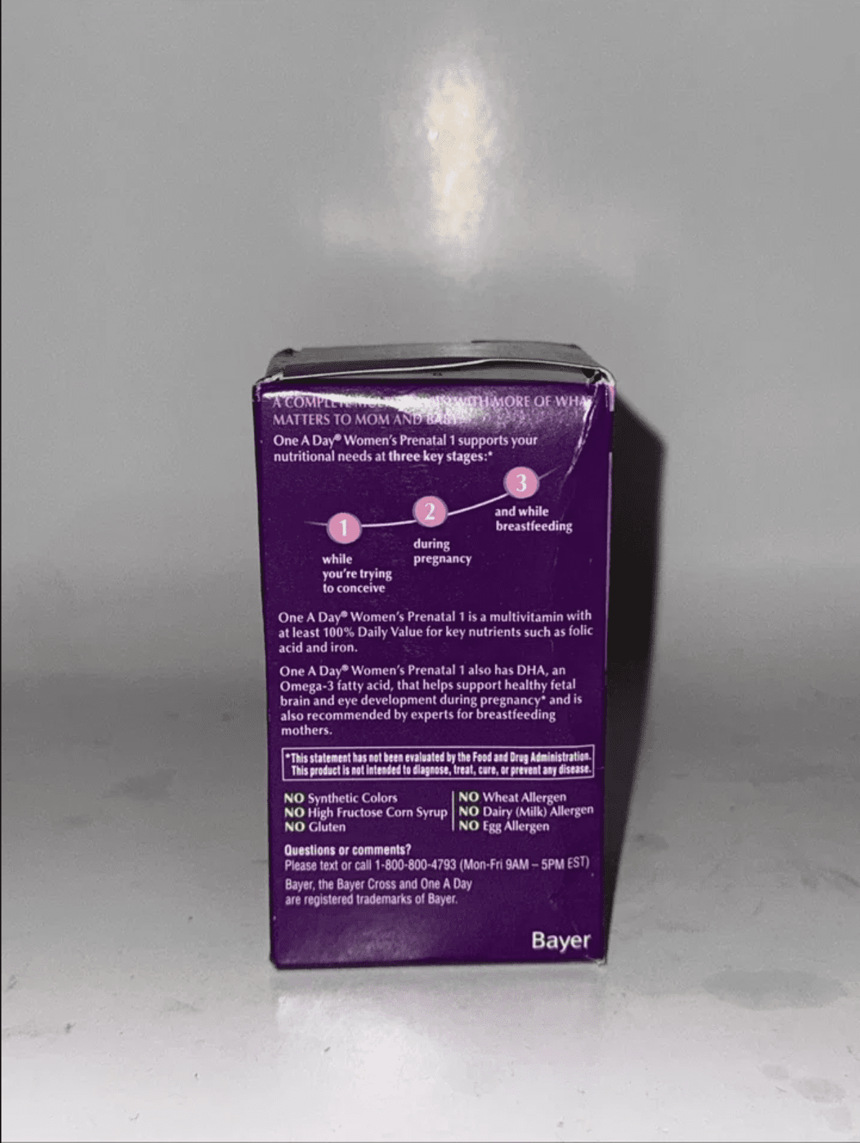 One-A-Day Prenatal 1 with DHA & Folic Acid Softgels, 30 ea (Pack of 2)