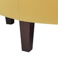thumbnail image 6 of Partner Furniture 36" Round Faux Leather Tufted Storage Ottoman in Yellow, 6 of 8