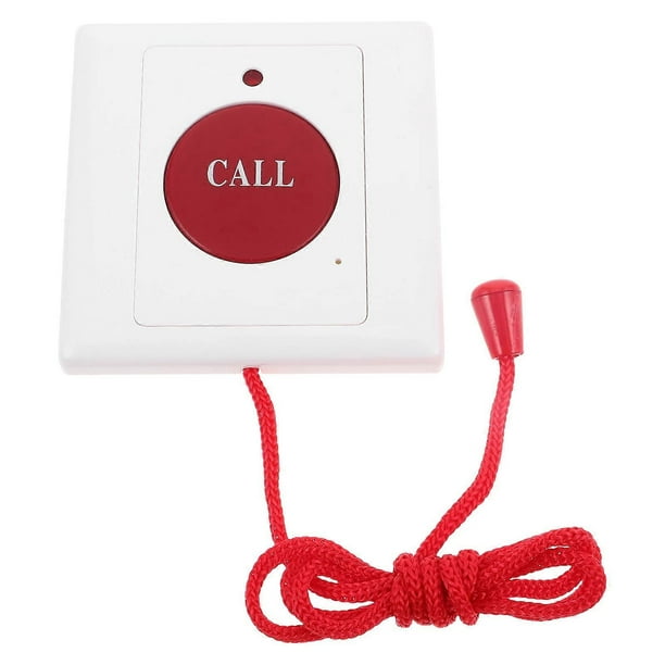 Emergency Call Button with Cord Safety Call Device for Disabled Hospitals Plastic White for Call for Help 1Pc
