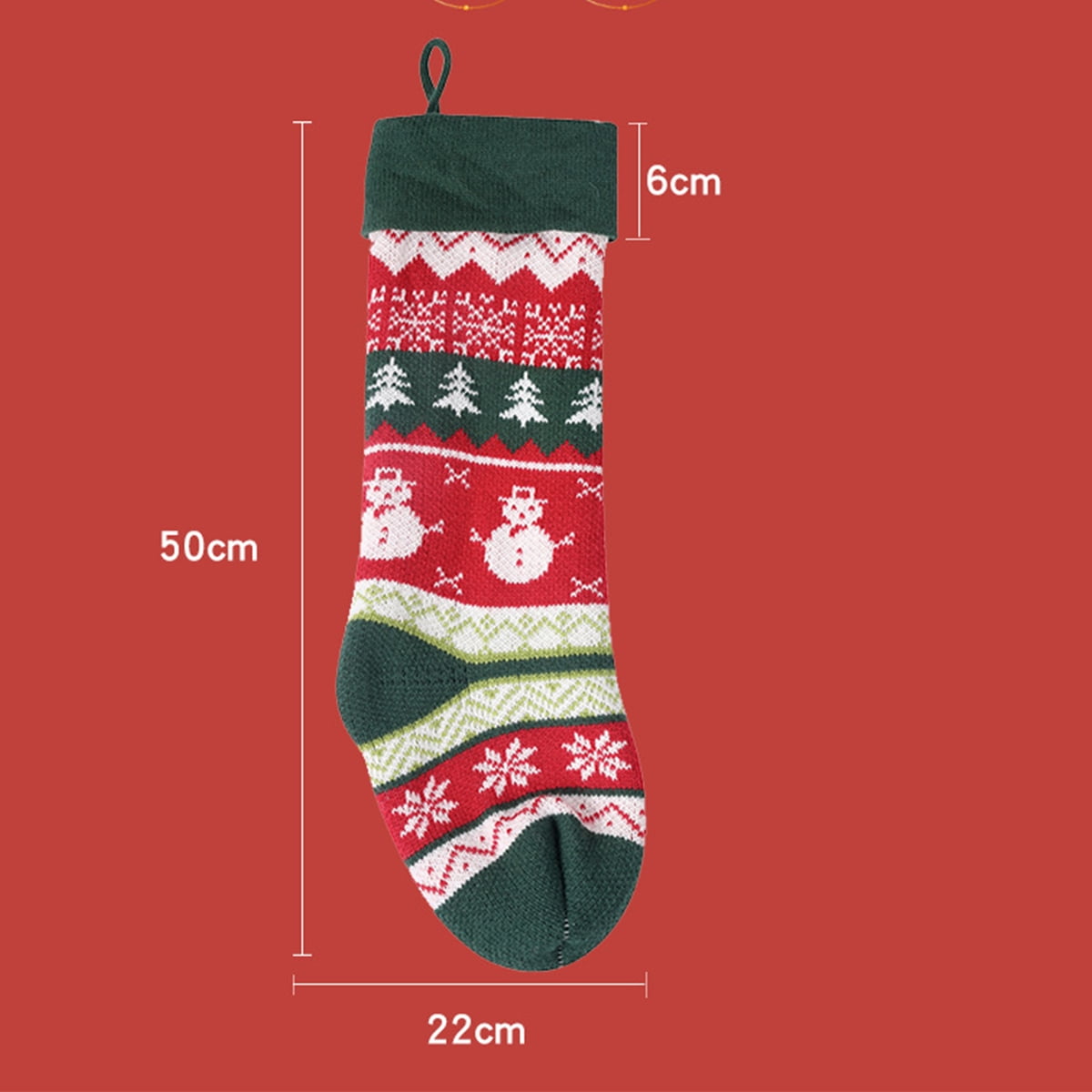 Dalrosia Knit Christmas Stockings,4PCS Snowflake Reindeer Snowman Personalized Cable Knit Stockings for Christmas Candy Gifts Decor