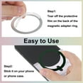 thumbnail image 3 of 4Pcs Magnetic Adapter Ring, Magnetic Wireless Charger Conversion Kit, Green, 3 of 8