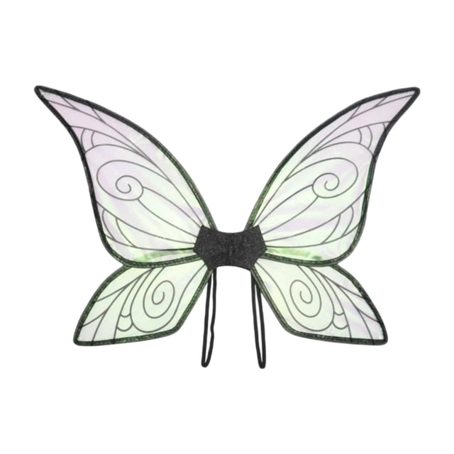 Ala de mariposa para niñas, fácil de poner, alas de ángel creativas para cumpleaños festivos negro