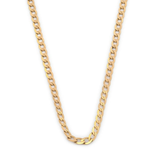 Cadena Estilo Barbada Casa del Anillo Oro Amarillo Sólido 14K 45 cm 1.5 mm 1.7 gr
