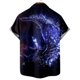 thumbnail image 4 of Hombres Casual Botones Playa Sin posicionamiento Estampado Turndown Camisa de manga corta Blusa Pompotops  oipoqjl46262, 4 of 5