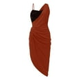 thumbnail image 4 of Women‘s Solid Color Sexy Sequin Slit Maxi Smocked One Shoulder Evening Dress, 4 of 6