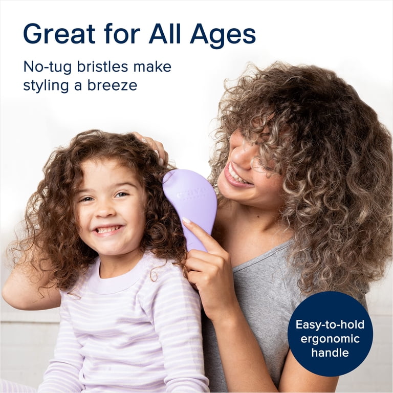 Crave Naturals Glide Thru Detangler Brush for All Hair Types, Kids