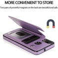 thumbnail image 5 of Design for Samsung Galaxy A20S Case with Tempered Glass Screen Protector Credit Card Holder Slot, PU Leather Wallet Phone Cases Kickstand Protective Cover for Galaxy A 20S A20 Women Purple, 5 of 6