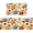 Autumn-colorful Pumpkin, variant on Brown Abstract Art Kitchen Rugs Sets of 2 Non Slip Modern Rustic Taupe Farmhouse Kitchen Mats for Floor with Rubber Backing Washable Kitchen Runner Rug Carpet 17"x47"+17"x30" for Hallway Laundry