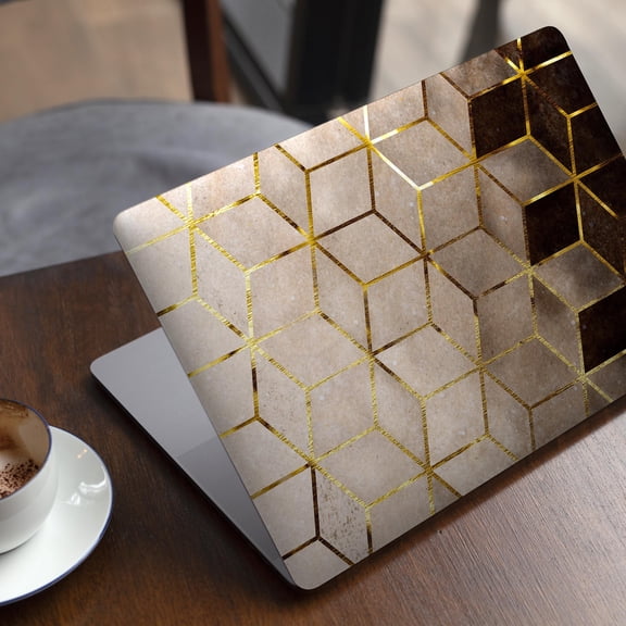 DesignSkinz Modern Gold Hex V1 Full-Body Skin Decal Wrap Cover for MacBook 12" Retina (A1534)