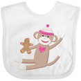 thumbnail image 3 of Inktastic Sock Monkey Gingerbread Boys or Girls Baby Bib, 3 of 4