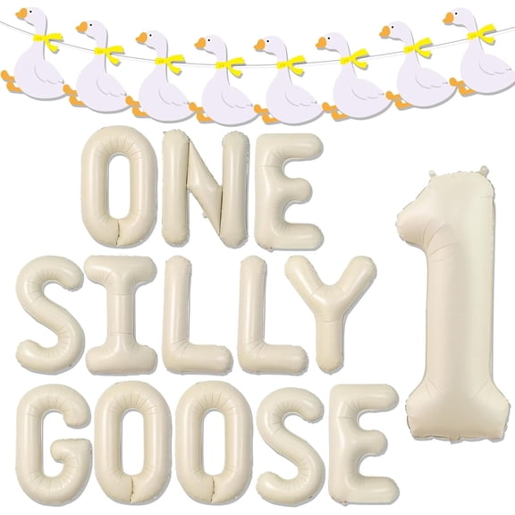 Off-white Goose Theme Party Alphabet and Number Decoration Set