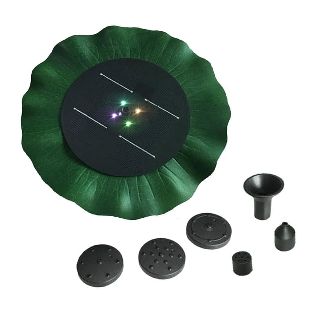 Bomba Sor para Fuente de Baño de Pájaros, Bomba de Fuente de Agua con Energía 5 Boquils, Sensor de Luz, para Baño de Pájaros, 18 7 V Soledad fuente solar
