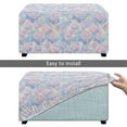 thumbnail image 5 of Xixirimido Rose Floral Gradient Color Pattern Ottoman Cover Rectangle Stretch Footrest Stool Cover for Storage Ottoman, Foot Stool Slipcover Protector with Nonslip Elastic Bottom,Large, 5 of 7