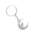 thumbnail image 3 of Key Chain Alloy Pendant Keyring Woman Key Holder metal pendant keyring Decor Key Ring Party Wedding Gift, D1002-Daughter, 3 of 9