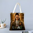 thumbnail image 2 of Loki Bolso de tela con estampado de lienzo para mujer, bolsa de compras reutilizable y estética, con cremallera interior, regalo para mujer,38*45cm., 2 of 6
