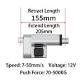 thumbnail image 4 of Stepper Motor Linear Actuator 12V Nema 16 Max 50mm/s 500N Aluminum Alloy Electric Push Rod ,Against Corrosion, 4 of 8