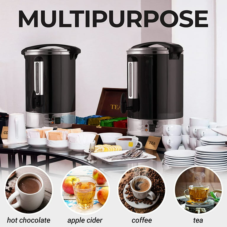 GymChoice 100 Cup Commercial Coffee Maker, Stainless Steel Large Coffee  Dispenser For Quick Brewing,Stainless Steel Coffee Urn Perfect For Meeting