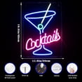 thumbnail image 3 of Cocktails Neon Signs Pink Blue Led Neon Lights Cocktail Glass Letter Neon USB Light Sign for Wall Decor for Bar Party Home Kitchen Hotel, 3 of 5