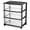 Black Frame + 3 Drawers, variant on Drawer Tower, 5-Tier Extra-Wide Clear Plastic Storage Organizer Cart, Black Frame - Stackable Container Boxes for Bedroom, Bathroom, Garage, and Office Organization
