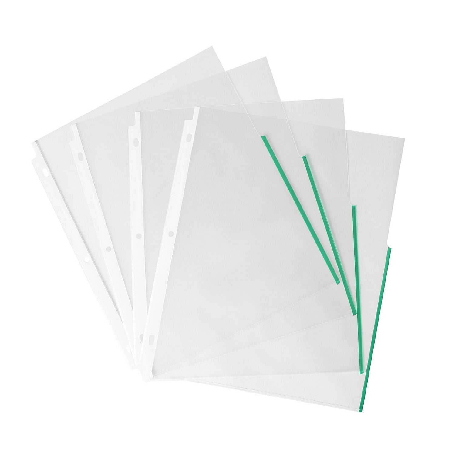 PEN + GEAR PL SHEET PROT 25PK GRN