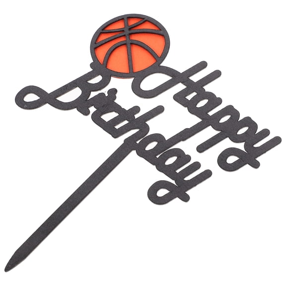 Raindrops Themed Multi-Color Basketball Acrylic Cupcake Toppers for Birthday Party Cake Decorations