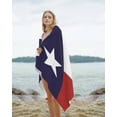 thumbnail image 2 of Blue Red White Texas Flag with Star,Beach Towels Oversized Super Absorbent,Minimalistic Geometric Stripe Lightweight Bath Towel Quick Dry Sets For Bathroom/Pool/Rv Camping/Beach Play/Gym Room 30"x60", 2 of 8