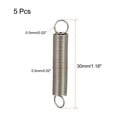 thumbnail image 2 of 0.5x5x30mm Stainless Steel Small Dual Hook Tension Spring, 5pcs, 2 of 5