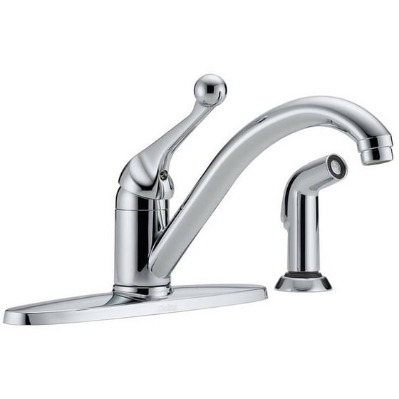 Delta 400 Bh Dst Classic Kitchen Faucet With Side Spray And Diamond Delta 400 Bh Dst Classic Kitchen Faucet With Side Spray And Diamond Seal Technology Chrome Com